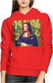 Mona Lisa artystyczna parodia klasyczne malarstwo natura kontrkultura Damska bluza z kapturem 
