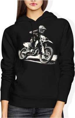 Motocross enduro adrenalina teren pasja jazdy offroad sportowy styl Damska bluza z kapturem