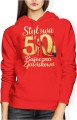 Stylowa 50 kobieca elegancja złoty styl luksus moda pewność siebie Damska bluza z kapturem 