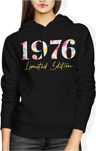 1976 Limited Edition Kwiaty Damska bluza z kapturem 