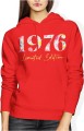 1976 Limited Edition Kwiaty Damska bluza z kapturem 