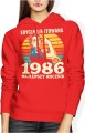 Edycja limitowana 1986 najlepszy rocznik retro styl kobieca siła vintage lata 80 Damska bluza z kapturem 