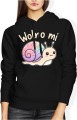 Wolno mi ślimak slow life dystans spokój humor uroczy Damska bluza z kapturem 