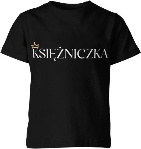 Księżniczka typografia korona delikatny styl pewność siebie Dziecięca koszulka 