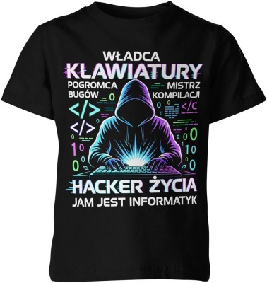 Władca klawiatury pogromca bugów informatyk programista Dziecięca koszulka
