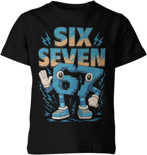 Six seven 67 kreskówka 6 7 mem tiktok Dziecięca koszulka 