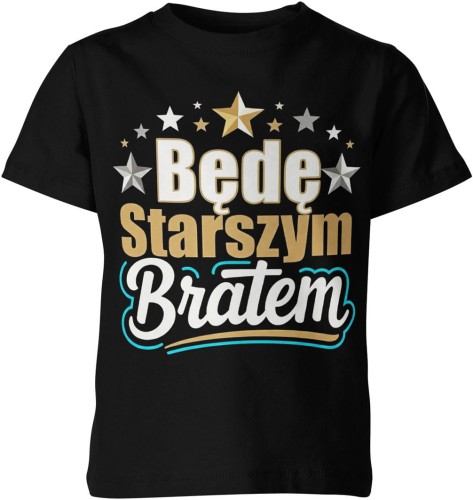 Będę starszym bratem duma rodzinna emocje radość nowa rola w rodzinie Dziecięca koszulka 