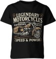 Legendary motorcycles speed power klasyczny motocykl wolność Dziecięca koszulka 