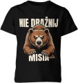 Nie drażnij misia dziki niedźwiedź siła natura ostrzeżenie animowany Dziecięca koszulka 