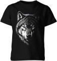 Wilk alfa nocny drapieżnik dzika natura siła charakteru leśny wojownik mocy Dziecięca koszulka  
