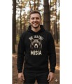 Nie drażnij misia z misiem Męska bluza z kapturem czarna
