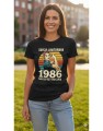 Edycja limitowana 1986 najlepszy rocznik retro styl kobieca siła vintage lata 80 Damska koszulka
