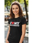 I love my boyfriend kocham mojego chłopaka Damska koszulka