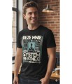 Beze mnie system nie istnieje Męska koszulka czarna