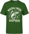 Machaj wędą Ryby będą Męska koszulka 