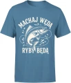 Machaj wędą Ryby będą Męska koszulka 