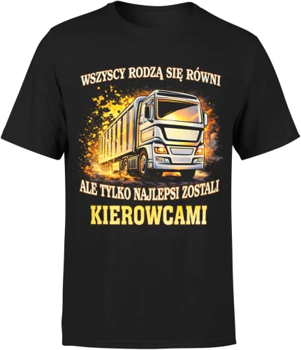 Kierowca ciężarówki pasja trasy transport TIR życie za kółkiem Męska koszulka 