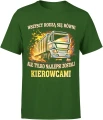 Kierowca ciężarówki pasja trasy transport TIR życie za kółkiem Męska koszulka 