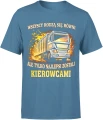 Kierowca ciężarówki pasja trasy transport TIR życie za kółkiem Męska koszulka 