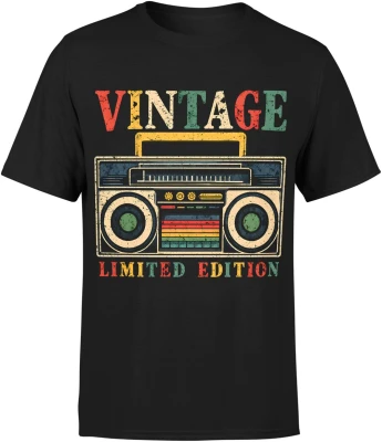 Retro radio kasetowe lata 80 vintage styl oldschool muzyka klimat analog limitowana edycja Męska koszulka