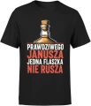 Prawdziwego Janusza jedna flaszka nie rusza Męska koszulka 