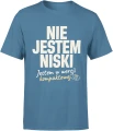 Nie jestem niski jestem w wersji kompaktowej tekst humor wzrost ironia dystans cytat Męska koszulka 