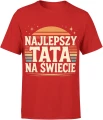 Najlepszy tata na świecie retro zachód słońca vintage styl klasyczny minimalizm Męska koszulka 