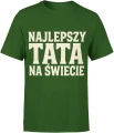 Najlepszy tata na świecie prosty styl typografia klasyczna elegancka minimalistyczna Męska koszulka 
