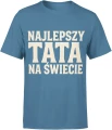 Najlepszy tata na świecie prosty styl typografia klasyczna elegancka minimalistyczna Męska koszulka 