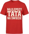 Najlepszy tata na świecie prosty styl typografia klasyczna elegancka minimalistyczna Męska koszulka 