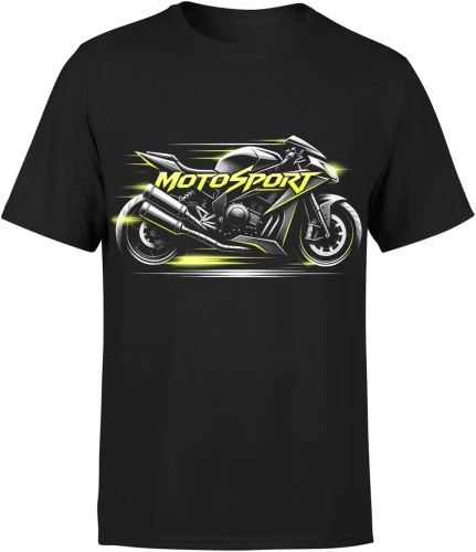 Motocykl sportowy szybka jazda motosport adrenalina tor wyścigowy dynamiczny styl rider Męska koszulka 