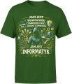 Informatyk programista kodowanie technologia komputer hacker sieci cyber bezpieczeństwo IT pasja Męska koszulka 
