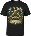 Jestem elektryk prąd napięcie instalacje elektryczne narzędzia fachowiec energia zawód Męska koszulka 