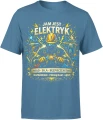 Jestem elektryk prąd napięcie instalacje elektryczne narzędzia fachowiec energia zawód Męska koszulka 