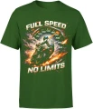 Full speed no limits motocykl wyścigi adrenalina szybka jazda tor racing styl Męska koszulka 