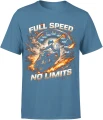 Full speed no limits motocykl wyścigi adrenalina szybka jazda tor racing styl Męska koszulka 