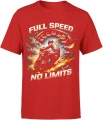 Full speed no limits motocykl wyścigi adrenalina szybka jazda tor racing styl Męska koszulka 