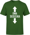 Dwa siedzenia strzałki góra dół humor śmieszny motyw Męska koszulka 