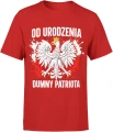 Od urodzenia dumny patriota orzeł polska flaga symbol narodowy patriotyczny styl Męska koszulka 