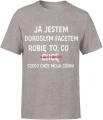 Jestem dorosłym facetem robię co chcę tata córka humor ojciec rodzina Męska koszulka 