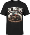 Dirt Machine traktor rolnik ciężka praca maszyna rolnicza pole farming Męska koszulka 