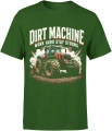Dirt Machine traktor rolnik ciężka praca maszyna rolnicza pole farming Męska koszulka 