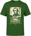 Fryderyk Chopin portret muzyka fortepian nuty klasyka styl artystyczny Męska koszulka 