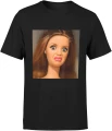 Disgusted Doll Face Lalka Creepy Twarz Mem Dziwna Mina Viral Internet Cringe Męska koszulka 