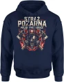 Straż Pożarna Polish Fire Service hełm maska topory ogień ratownik akcja bohater klimat Męska bluza z kapturem 