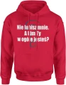 Nie lubisz mnie, a kim Ty w ogóle jesteś Męska bluza z kapturem 