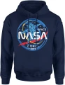 NASA kosmos astronauta space cosmic vibes galaktyka planety gwiazdy futurystyczny styl Męska bluza z kapturem 