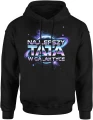 Najlepszy tata w galaktyce kosmos planeta gwiazdy space retro neon styl futurystyczny Męska bluza z kapturem 