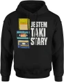 Jestem taki stary retro dyskietka kaseta magnetofon vintage lata 80 90 nostalgia Męska bluza z kapturem 