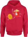 Frytki vs ziemniak humor jedzenie fast food zabawny styl kreskówka funny vibe Męska bluza z kapturem 